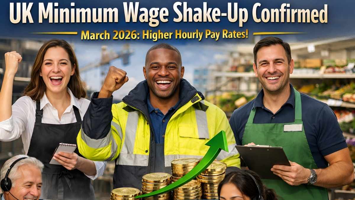 UK minimum wage shake up confirmed March 2026: higher hourly pay rates, eligibility changes and payment details