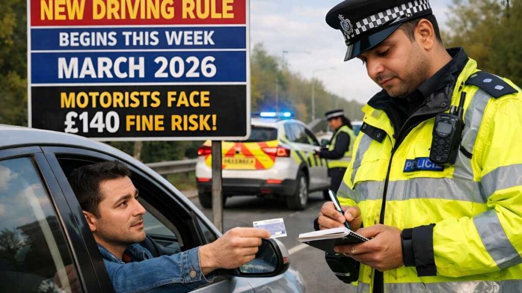 New driving rule begins this week March 2026: motorists face £140 fine risk, eligibility details and enforcement updates