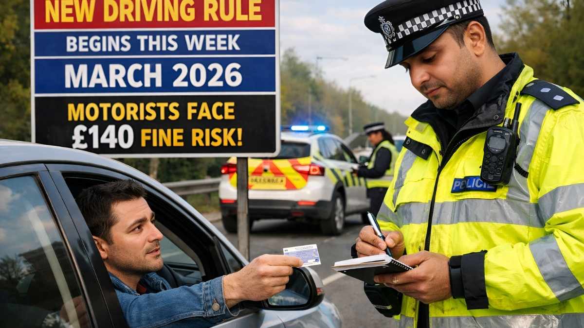New driving rule begins this week March 2026: motorists face £140 fine risk, eligibility details and enforcement updates