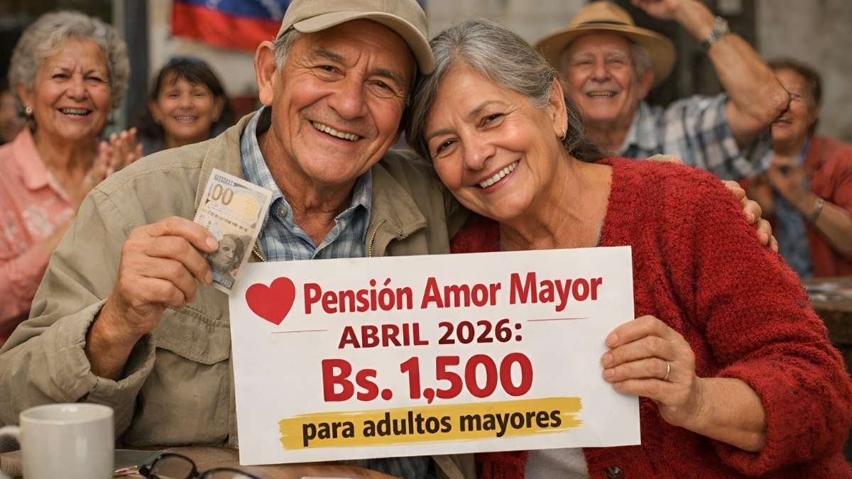 Pensión Amor Mayor abril 2026: Bs. 1,500 para adultos mayores, registro y fecha de acreditación